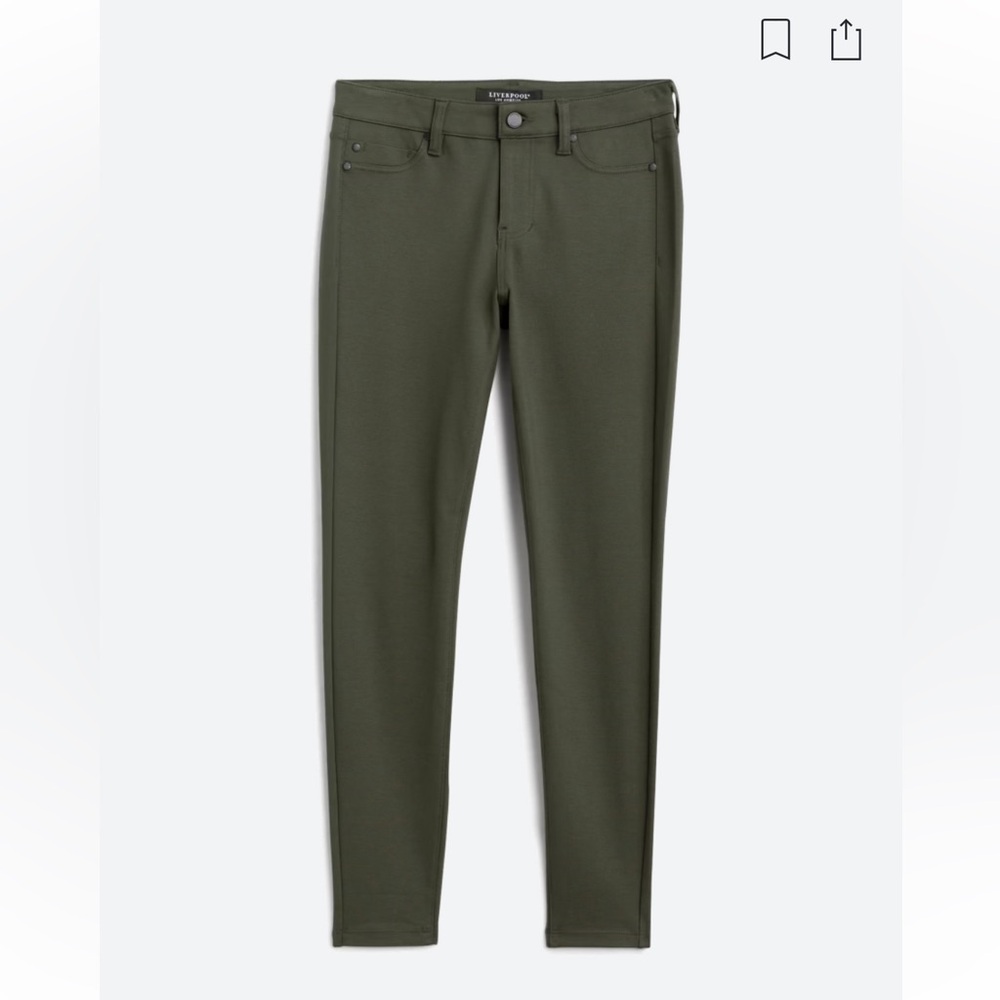 NWT Olive Size 2 Liverpool Jacqueline Skinny Pant